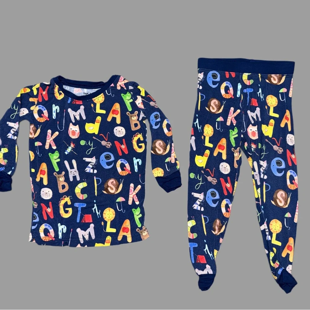 Little Sleepies 2 Piece Pajamas | Unisex | 12-18 Months | Like New - Picture 1 of 4